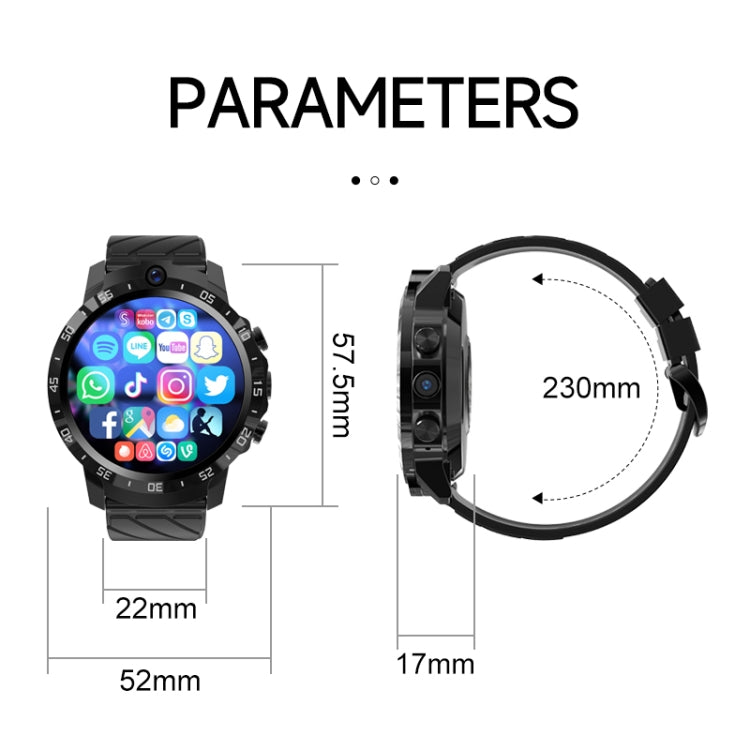 MT27 4G+64G 1.6 inch IP67 Waterproof 4G Android 8.1 Smart Watch Support Heart Rate / GPS, Type:Silicone Band - Android Watch by PMC Jewellery | Online Shopping South Africa | PMC Jewellery