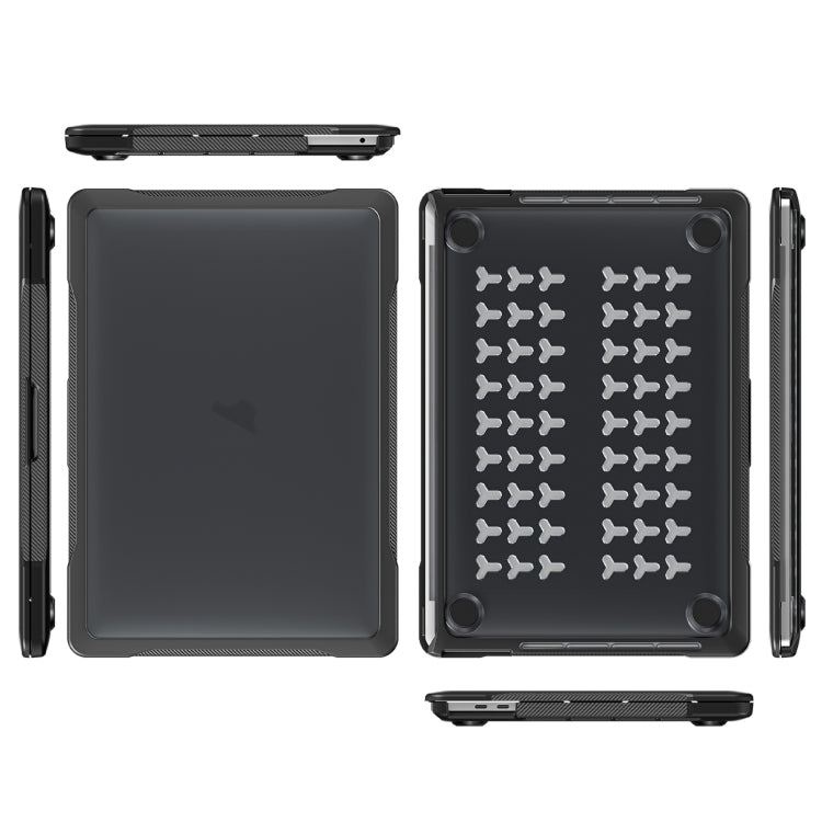 For MacBook Pro 13.3 inch A2338 Translucent Laptop Protective Case(Transparent Black) - MacBook Pro Cases by PMC TechLife | Online Shopping South Africa | PMC TechLife