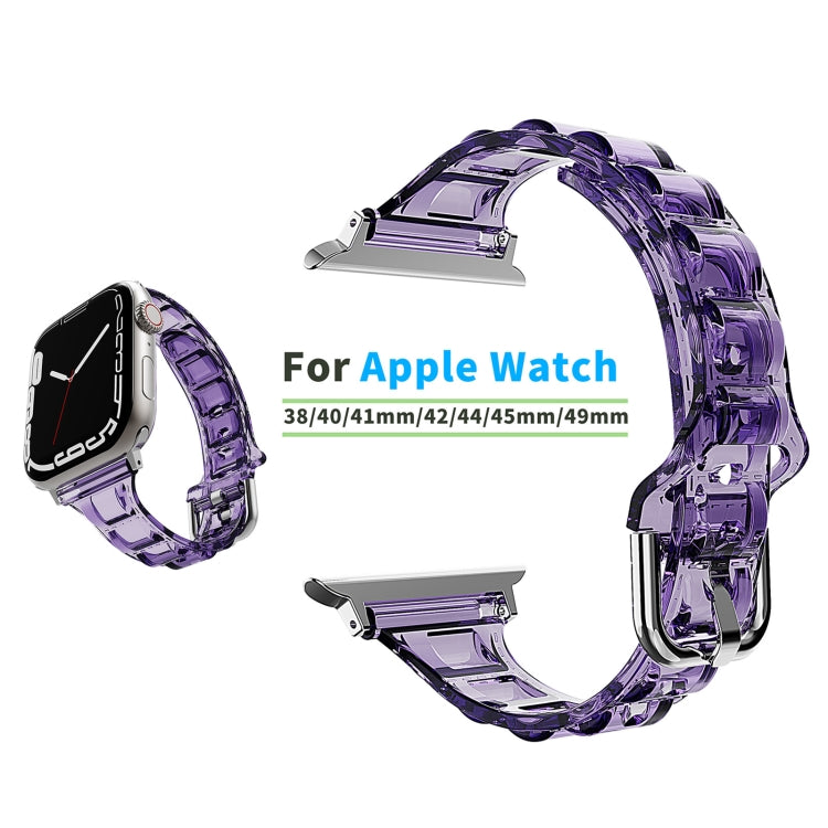 For Apple Watch 8 41mm Cube Airbag Clear TPU Watch Band(Blue) - Watch Bands by PMC TechLife | Online Shopping South Africa | PMC TechLife