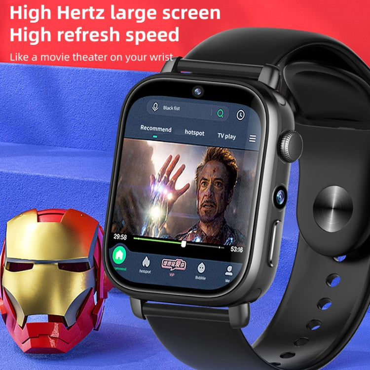 UNIWA X1S 1.9 inch IP67 Waterproof 4G Android 8.1 Dual Cameras Smart Watch Support Temperature Measurement, Specification:1G+8G(Black) - Android Watch by UNIWA | Online Shopping South Africa | PMC TechLife