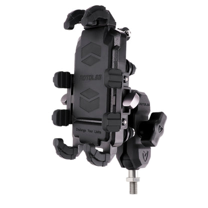 MOTOSLG Crab Motorcycle Phone Clamp Bracket M10 Ballhead Mount(Black) - Holder by MOTOLSG | Online Shopping South Africa | PMC Jewellery | Buy Now Pay Later Mobicred