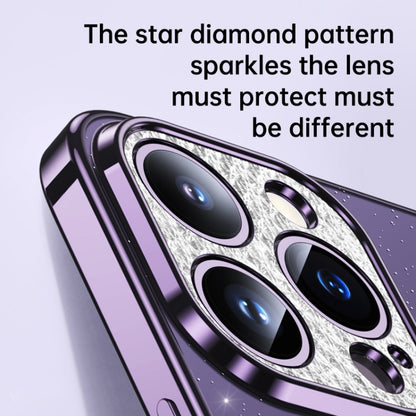 For iPhone 13 Pro SULADA Electroplated Transparent Glittery TPU Phone Case(Purple) - iPhone 13 Pro Cases by SULADA | Online Shopping South Africa | PMC Jewellery