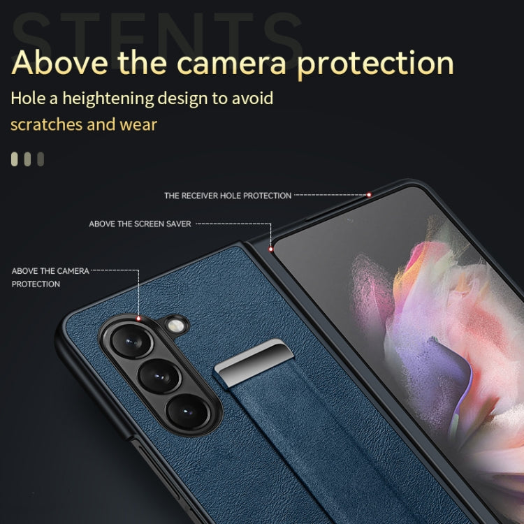 For Samsung Galaxy Z Fold5 SULADA PC + Leather Texture Skin Feel Shockproof Phone Case(Black) - free shipping - PMC TechLife - Order now!