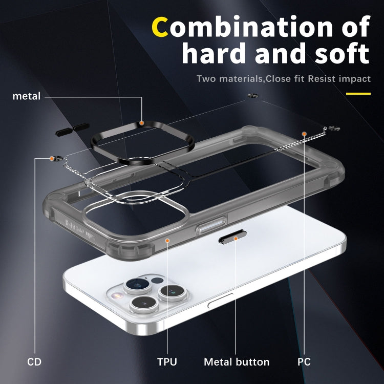 For iPhone 12 Pro Max Skin Feel TPU + PC Phone Case(Transparent Black) - free shipping - PMC TechLife - Order now!