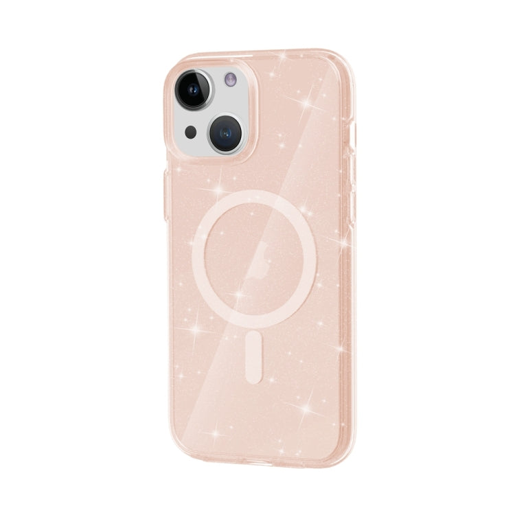 For iPhone 15 Plus Terminator Style Glitter Powder MagSafe Magnetic Phone Case(Gold) - free shipping - PMC TechLife - Order now!