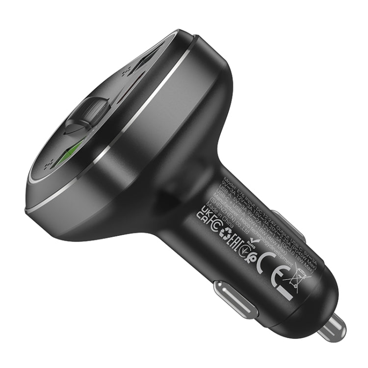 hoco E76 Pole PD30W + QC3.0 Car Bluetooth FM Transmitter(Black) - Bluetooth Car Kits by hoco | Online Shopping South Africa | PMC Jewellery