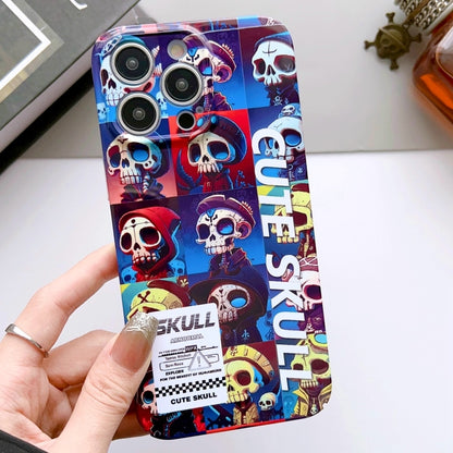 For iPhone 13 Pro Max Painted Pattern Precise Hole PC Phone Case(Cute Skull) - iPhone 13 Pro Max Cases by PMC Jewellery | Online Shopping South Africa | PMC Jewellery