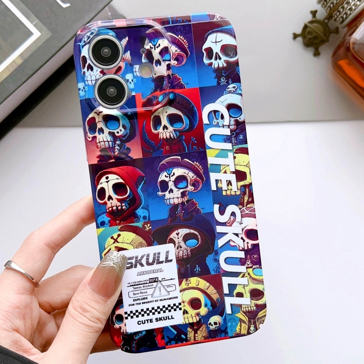 For iPhone 11 Painted Pattern Precise Hole PC Phone Case(Cute Skull) - iPhone 11 Cases by PMC Jewellery | Online Shopping South Africa | PMC Jewellery