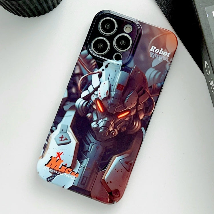 For iPhone 11 Pro Painted Pattern Precise Hole PC Phone Case(Orange Robot) - iPhone 11 Pro Cases by PMC TechLife | Online Shopping South Africa | PMC TechLife