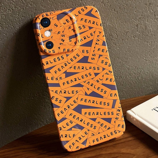 For iPhone XS Max Painted Pattern Precise Hole PC Phone Case(Orange Label) - More iPhone Cases by PMC Jewellery | Online Shopping South Africa | PMC Jewellery