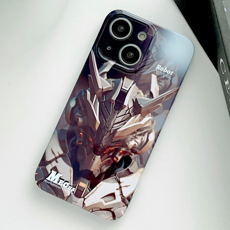 For iPhone 15 Painted Pattern Precise Hole PC Phone Case(Golden Robot) - free shipping - PMC TechLife - Order now!