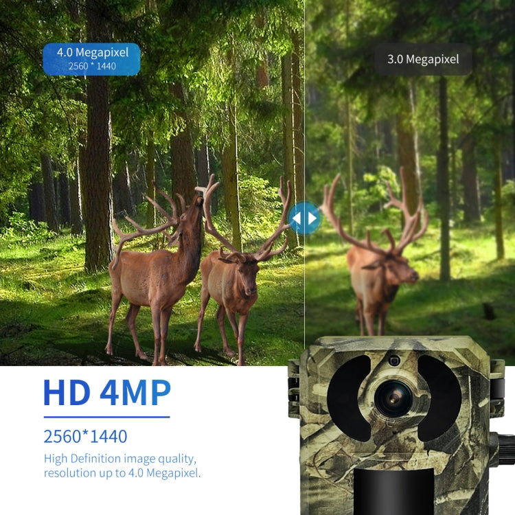 ESCAM QF380 4MP Network Solar PIR Alert Smart Wildlife Hunting Camera, 4G:EU Version(Camouflage) - free shipping - PMC TechLife - Order now!