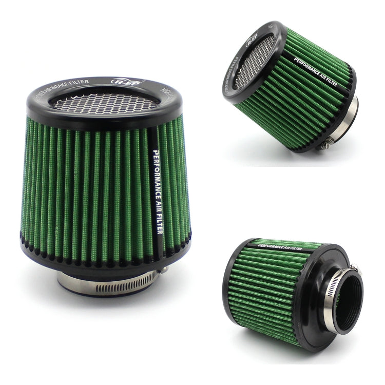 XH-UN077-079 Car High Flow Cold Cone Engine Air Intake Filter, Size:76mm(Green) - Air Intake System by PMC Jewellery | Online Shopping South Africa | PMC Jewellery