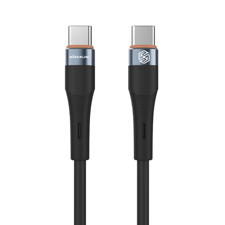 Nillkin 2.4A USB-C/Type-C to USB-C/Type-C Silicone Data Cable, Length: 1.2m(Black) - USB-C & Type-C Cable by NILLKIN | Online Shopping South Africa | PMC Jewellery