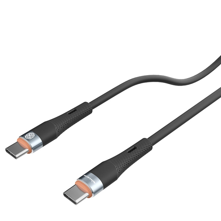 Nillkin 2.4A USB-C/Type-C to USB-C/Type-C Silicone Data Cable, Length: 1.2m(Black) - USB-C & Type-C Cable by NILLKIN | Online Shopping South Africa | PMC Jewellery