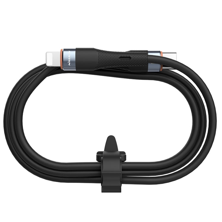 Nillkin 2.4A USB-C/Type-C to 8 Pin Silicone Data Cable, Length: 1.2m(Black) - 2 in 1 Cable by NILLKIN | Online Shopping South Africa | PMC Jewellery