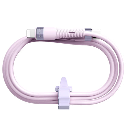 Nillkin 2.4A USB-C/Type-C to 8 Pin Silicone Data Cable, Length: 1.2m(Purple) - 2 in 1 Cable by NILLKIN | Online Shopping South Africa | PMC Jewellery
