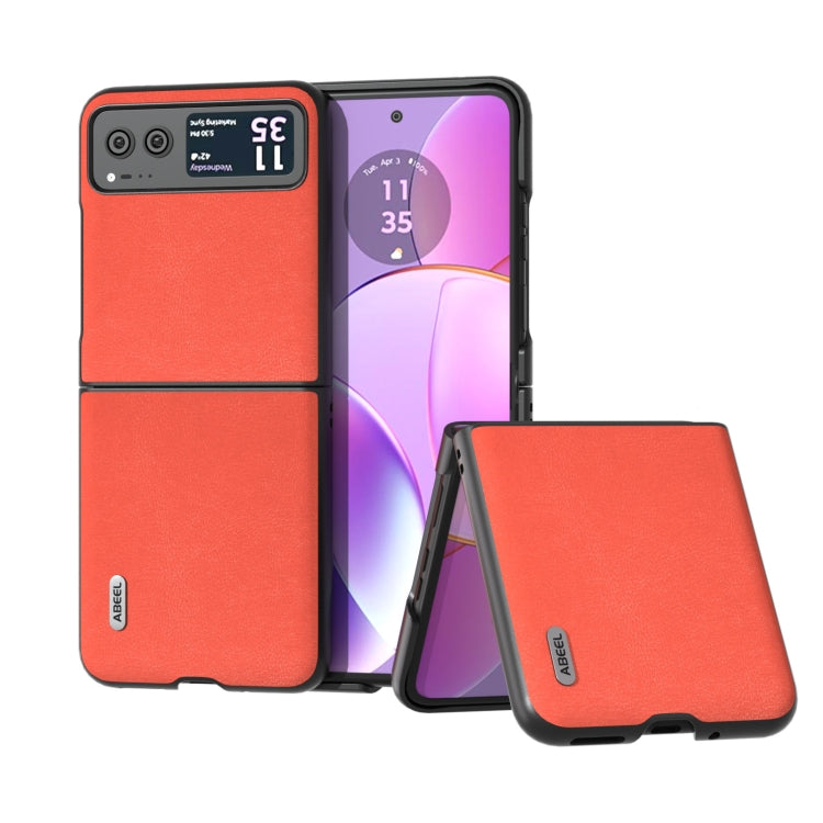 For Motorola Razr 40 ABEEL Haze Texture PU Phone Case(Red) - free shipping - PMC TechLife - Order now!