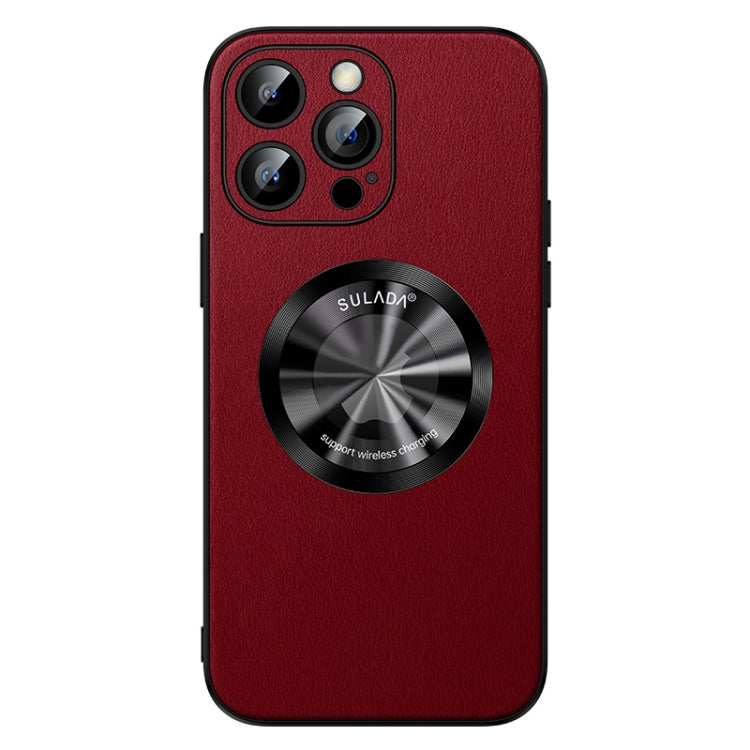For iPhone 15 Pro Max SULADA Microfiber Leather MagSafe Magnetic Phone Case(Red) - iPhone 15 Pro Max Cases by SULADA | Online Shopping South Africa | PMC TechLife