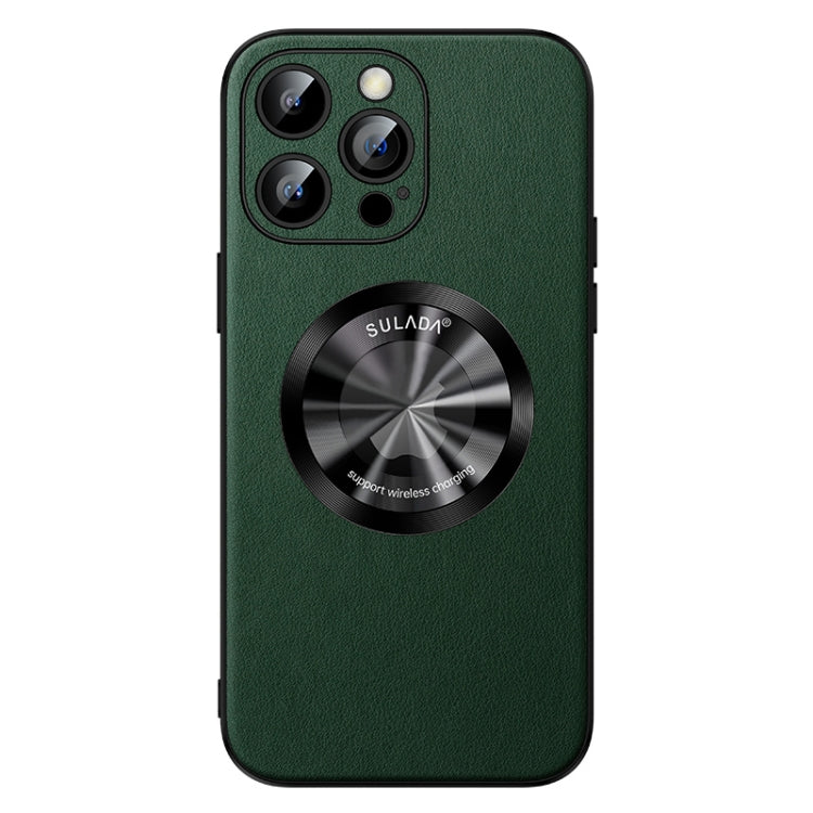 For iPhone 15 Pro SULADA Microfiber Leather MagSafe Magnetic Phone Case(Green) - iPhone 15 Pro Cases by SULADA | Online Shopping South Africa | PMC Jewellery