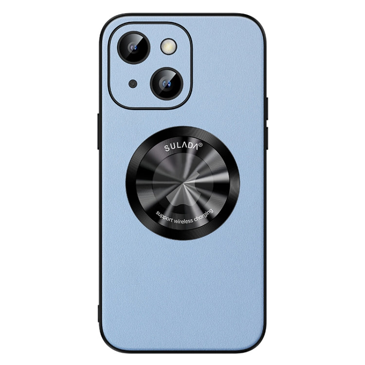 For iPhone 14 Plus SULADA Microfiber Leather MagSafe Magnetic Phone Case(Sierra Blue) - iPhone 14 Plus Cases by SULADA | Online Shopping South Africa | PMC TechLife | Buy Now Pay Later Mobicred