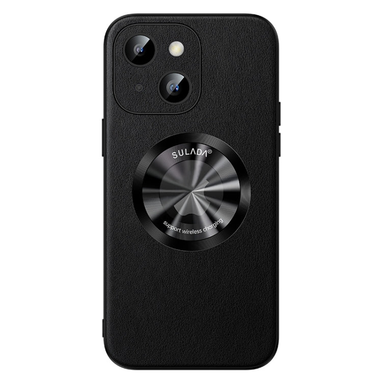 For iPhone 14 SULADA Microfiber Leather MagSafe Magnetic Phone Case(Black) - iPhone 14 Cases by SULADA | Online Shopping South Africa | PMC TechLife | Buy Now Pay Later Mobicred