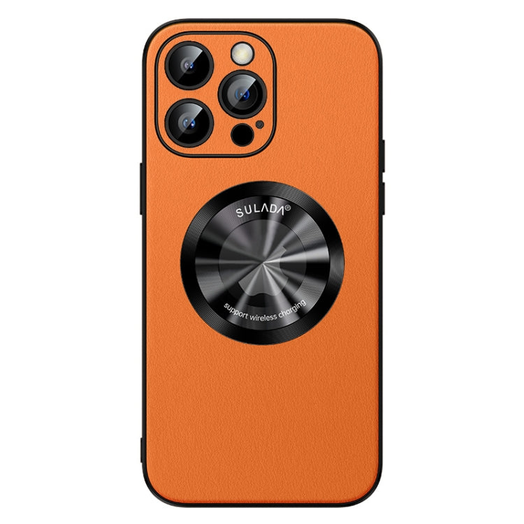 For iPhone 14 Pro Max SULADA Microfiber Leather MagSafe Magnetic Phone Case(Orange) - iPhone 14 Pro Max Cases by SULADA | Online Shopping South Africa | PMC TechLife | Buy Now Pay Later Mobicred