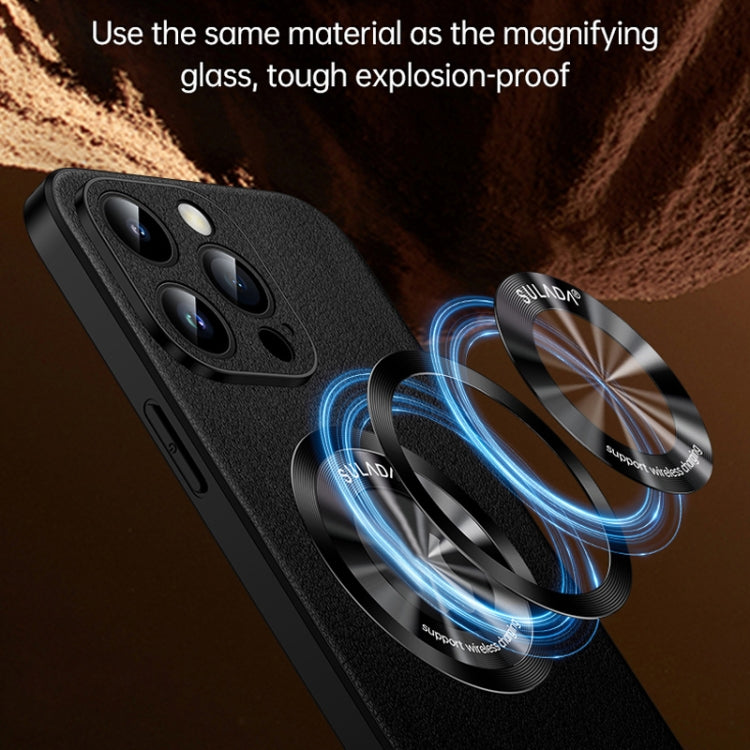 For iPhone 14 Pro SULADA Microfiber Leather MagSafe Magnetic Phone Case(Sierra Blue) - iPhone 14 Pro Cases by SULADA | Online Shopping South Africa | PMC TechLife | Buy Now Pay Later Mobicred