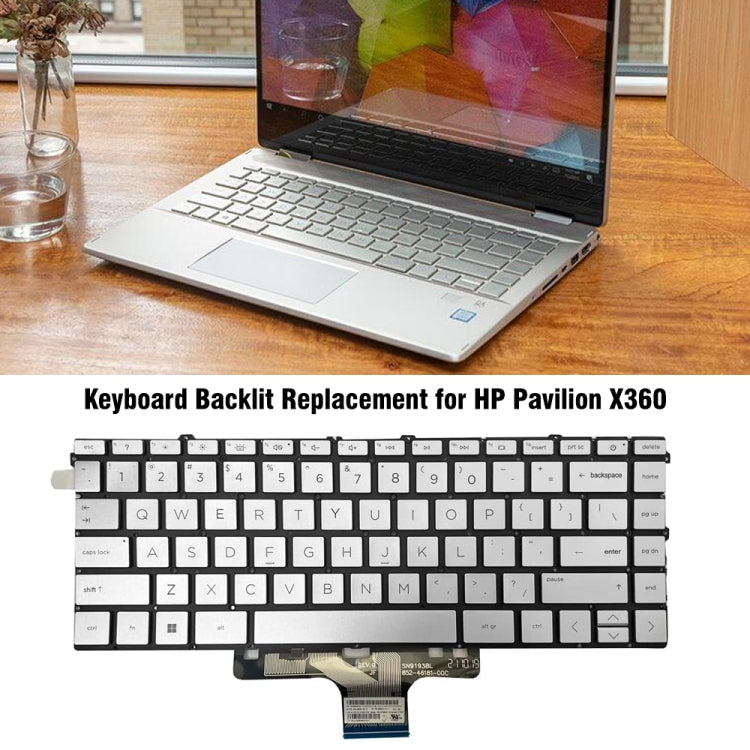 For HP Pavilion X360 / 14-DW US Version Backlight Keyboard - Replacement Keyboards by PMC TechLife | Online Shopping South Africa | PMC TechLife