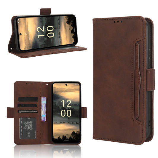 For Nokia XR21 Skin Feel Calf Texture Card Slots Leather Phone Case(Brown) - Nokia Cases by PMC Jewellery | Online Shopping South Africa | PMC Jewellery