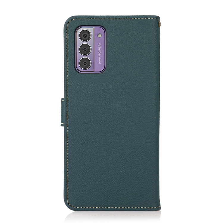 For Nokia G42 KHAZNEH Custer Genuine Leather RFID Phone Case(Green) - free shipping - PMC TechLife - Order now!