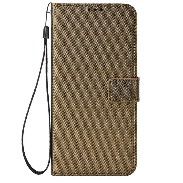 For Ulefone Note 16 Pro Diamond Texture Leather Phone Case(Brown) - free shipping - PMC TechLife - Order now!