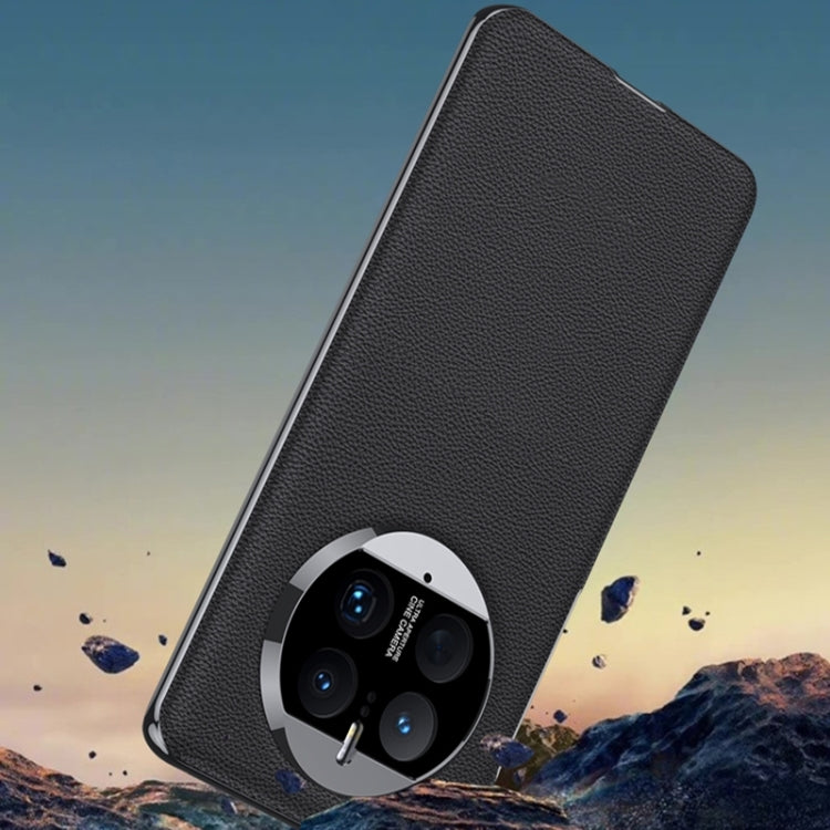 For Huawei Mate 50 Pro GKK Electroplating Leather Surface Phone Case(Cyan) - Huawei Cases by GKK | Online Shopping South Africa | PMC TechLife