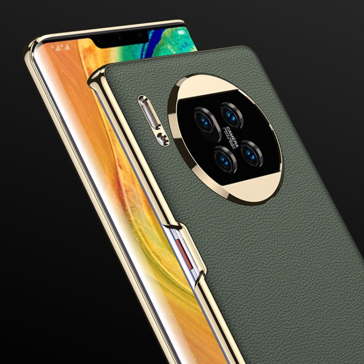 For Huawei Mate 30 Pro 5G GKK Electroplating Leather Surface Phone Case(Black) - Huawei Cases by GKK | Online Shopping South Africa | PMC TechLife | Buy Now Pay Later Mobicred