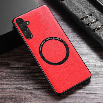 For Samsung Galaxy S23 FE 5G MagSafe Magnetic PU Phone Case(Red) - Galaxy S23 FE 5G Cases by PMC Jewellery | Online Shopping South Africa | PMC Jewellery