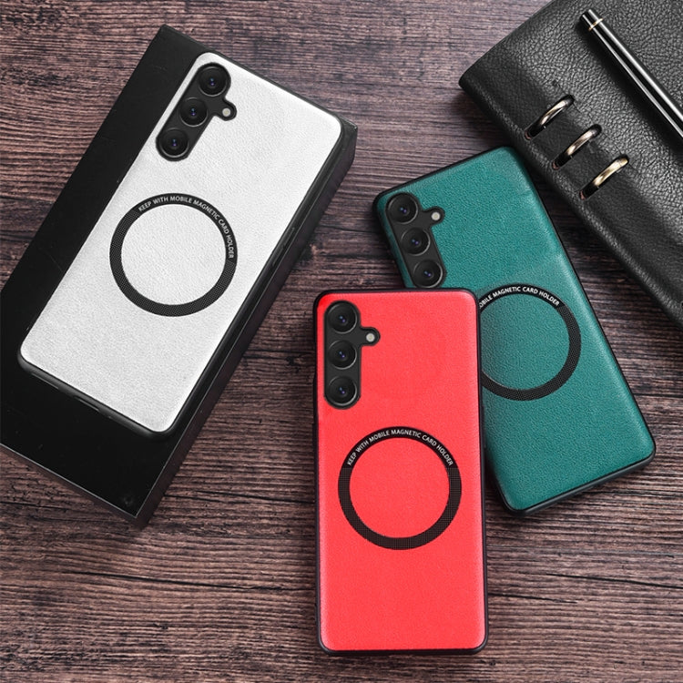 For Samsung Galaxy A35 MagSafe Magnetic PU Phone Case(Red) - free shipping - PMC TechLife - Order now!