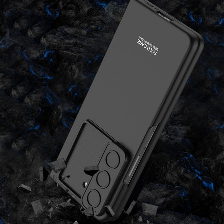 For Samsung Galaxy Z Fold5 GKK Integrated Ultra-thin Sliding Camshield Flip Phone Case(Gold) - Galaxy Z Fold5 Cases by GKK | Online Shopping South Africa | PMC TechLife | Buy Now Pay Later Mobicred