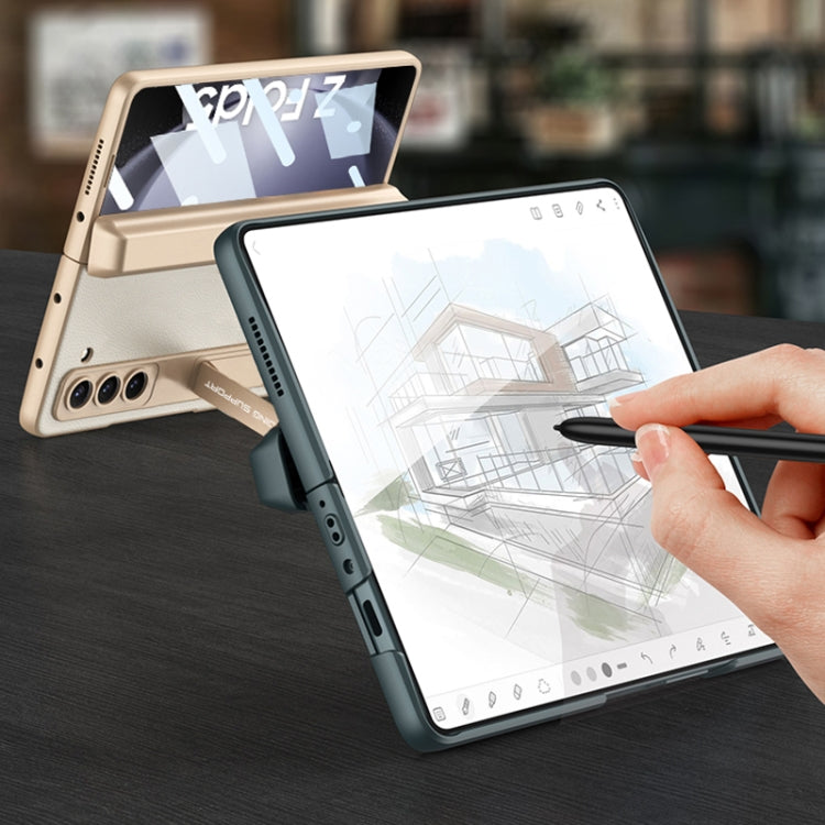 For Samsung Galaxy Z Fold5 GKK Integrated Magnetic Flip Plain Leather Phone Case with Pen Box(Black) - free shipping - PMC TechLife - Order now!