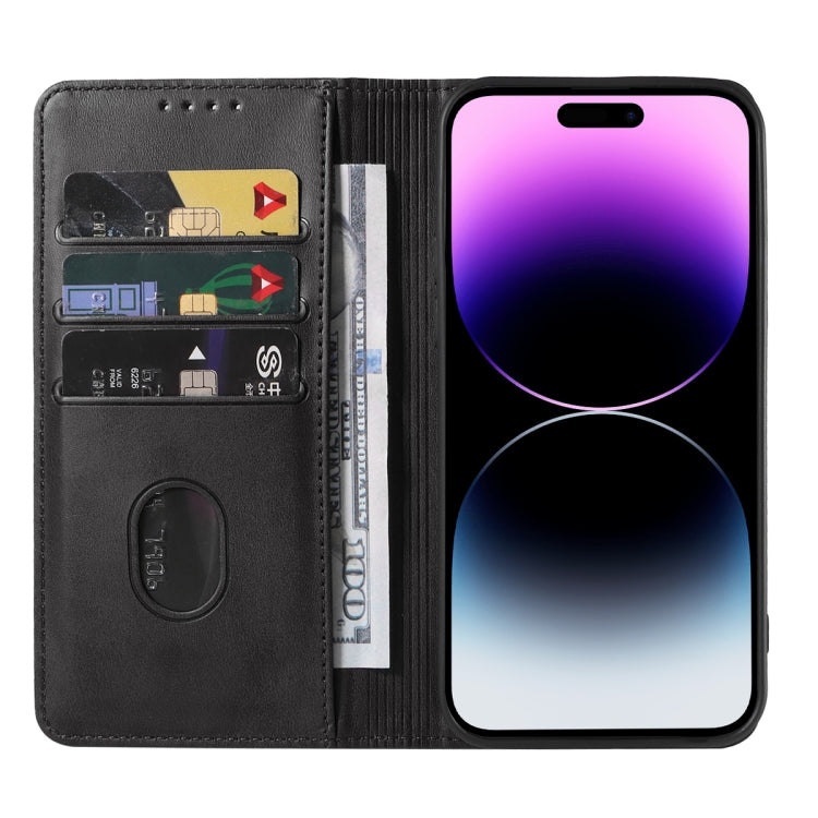 For iPhone 15 Pro Magnetic Closure Leather Phone Case(Black) - iPhone 15 Pro Cases by PMC TechLife | Online Shopping South Africa | PMC TechLife | Buy Now Pay Later Mobicred
