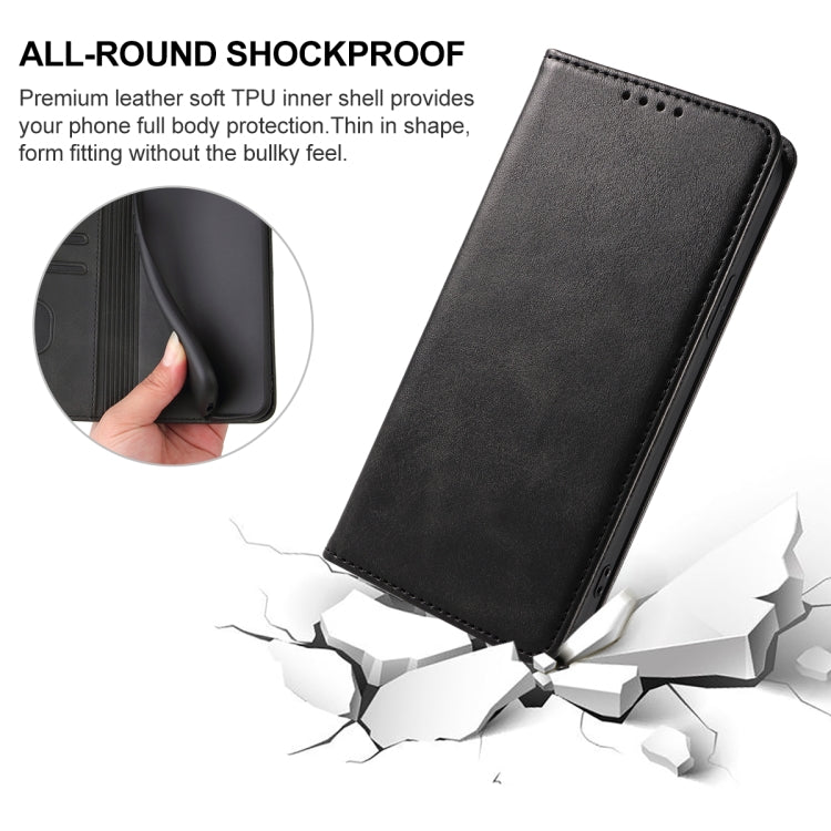 For iPhone 15 Pro Magnetic Closure Leather Phone Case(Black) - iPhone 15 Pro Cases by PMC TechLife | Online Shopping South Africa | PMC TechLife | Buy Now Pay Later Mobicred
