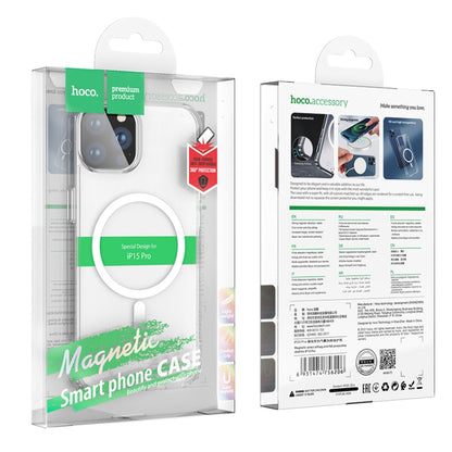 For iPhone 15 Pro hoco SagSafe Magnetic Series Airbag Shockproof Phone Case(Transparent) - iPhone 15 Pro Cases by hoco | Online Shopping South Africa | PMC Jewellery