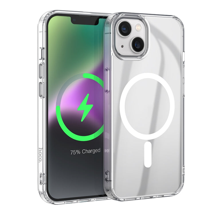 For iPhone 15 hoco SagSafe Magnetic Series Airbag Shockproof Phone Case(Transparent) - iPhone 15 Cases by hoco | Online Shopping South Africa | PMC Jewellery