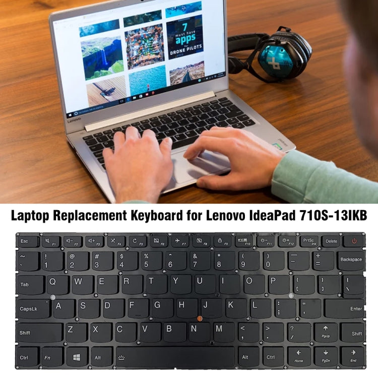 For Lenovo IdeaPad 710S-13IKB 710S-13ISK US Version Backlight Laptop Keyboard - free shipping - PMC TechLife - Order now!