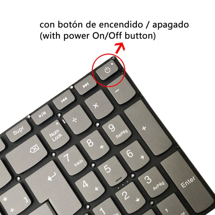 For Lenovo IdeaPad 320-15ABR / 320-15AST Spanish Version Backlight Laptop Keyboard with Power Button & Enter Key - Lenovo Spare Parts by PMC TechLife | Online Shopping South Africa | PMC TechLife