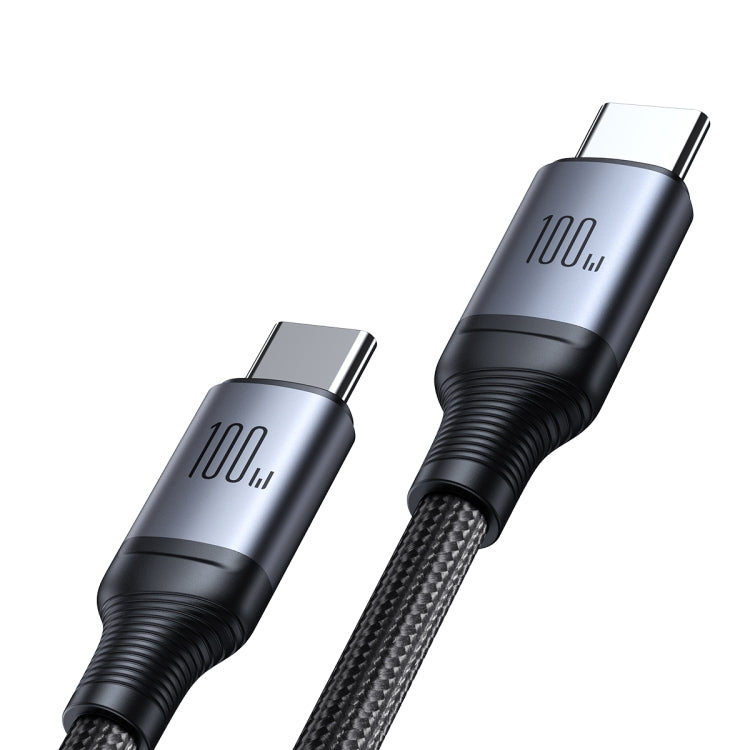 JOYROOM A21 100W Type-C to Dual Type-C 2 in 1 Charging Cable, Length: 1.5m(Black) - USB-C & Type-C Cable by JOYROOM | Online Shopping South Africa | PMC Jewellery