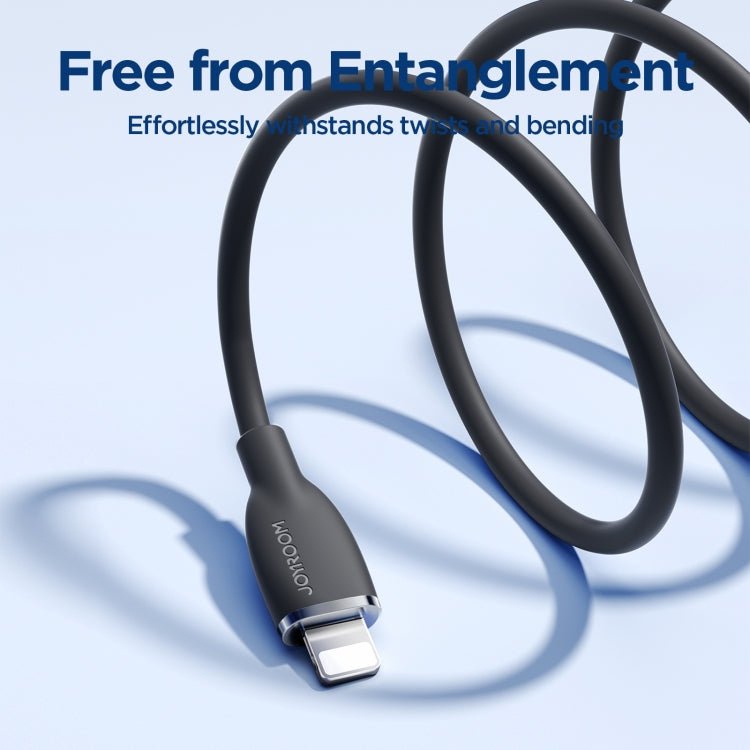 JOYROOM SA29-AL3 3A USB to 8 Pin Liquid Silicone Fast Charging Data Cable, Length: 1.2m(Black) - Normal Style Cable by JOYROOM | Online Shopping South Africa | PMC TechLife | Buy Now Pay Later Mobicred