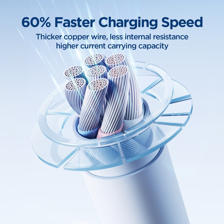 JOYROOM SA29-CC5 100W USB-C/Type-C to USB-C/Type-C Liquid Silicone Fast Charging Data Cable, Length: 1.2m(Blue) - USB-C & Type-C Cable by JOYROOM | Online Shopping South Africa | PMC Jewellery