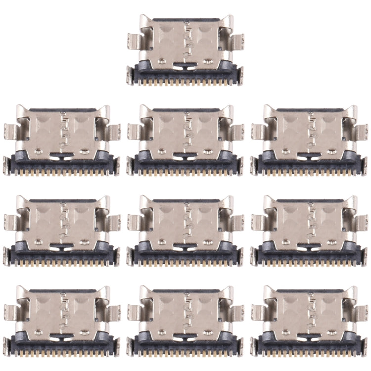 For Samsung Galaxy F13 SM-E135F 10 PCS Charging Port Connector - Single Tail Connector by PMC TechLife | Online Shopping South Africa | PMC TechLife