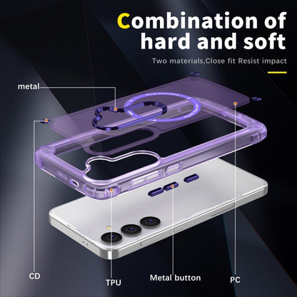 For Samsung Galaxy S24+ 5G Skin Feel TPU + PC MagSafe Magnetic Phone Case(Transparent Purple) - Galaxy S24+ 5G Cases by PMC Jewellery | Online Shopping South Africa | PMC Jewellery