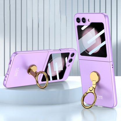 For Samsung Galaxy Z Flip5 GKK Ultra-thin Triaxial Ring Holder PC Phone Case(Purple) - Galaxy Z Flip5 Cases by GKK | Online Shopping South Africa | PMC Jewellery